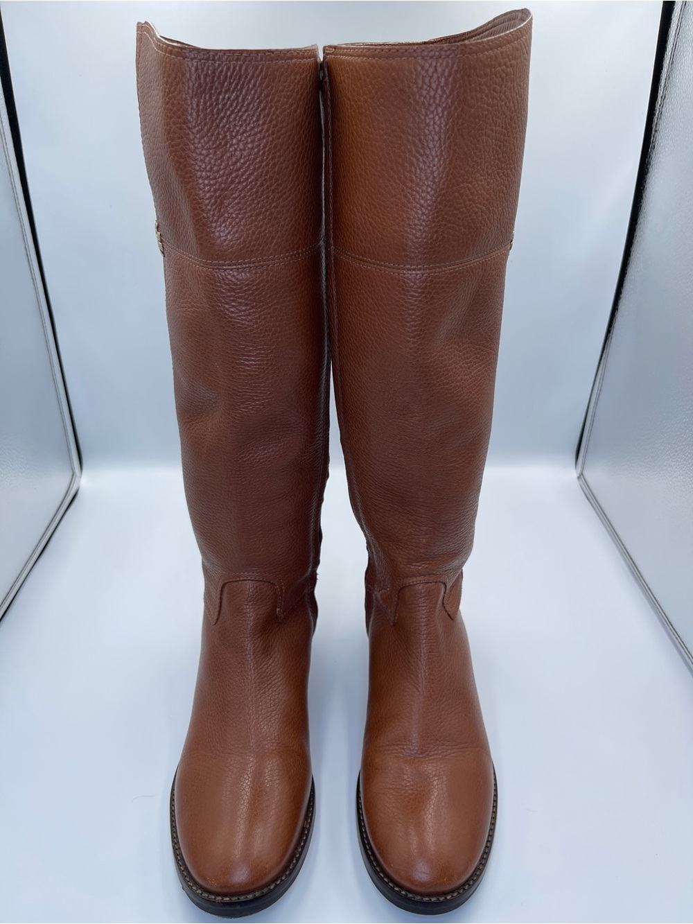 Brown Tory Burch riding boots